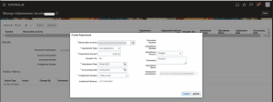 Creation of Manual Transaction and Billing adjustments