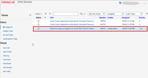 Managing Supplier Profile Change Requests in Oracle Fusion -- Fig 14: To log in with the user account