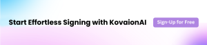 KovaionAI Digital Signatures