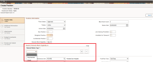 Managing Remote Work Eligibility at Job Code and Position Level - Fig 1.2 Remote Work Eligibility in Manage Position Page