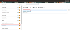 Setup and Usage of the Pipeline Requisition - Fig. 09 Navigating to Job Requisition Template