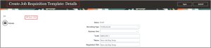 Setup and Usage of the Pipeline Requisition - Fig. 11 Filling details of the Template
