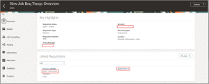 Setup and Usage of the Pipeline Requisition - Fig. 17 We are seeing a Standard linked Requisition information in Pipeline Requisition