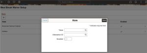  Time Reporters Waiving Meal Breaks - PeopleSoft HCM Update Image 50 - Figure 2 - Represents to choose the State from Prompt