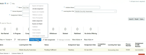 Noncatalog Course Request in Oracle Learning Cloud -- Fig 3.2: Activating the request