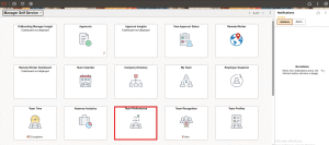 Fluid Performance Notes in PeopleSoft HCM PUM 52 - Fig 1: Navigation for Performance Notes in MSS