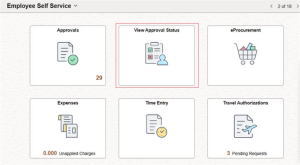 PeopleSoft FSCM Image 53: Requester Dashboard & Approval Statuses 