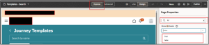 Fig 4: Visual Builder Studio page properties