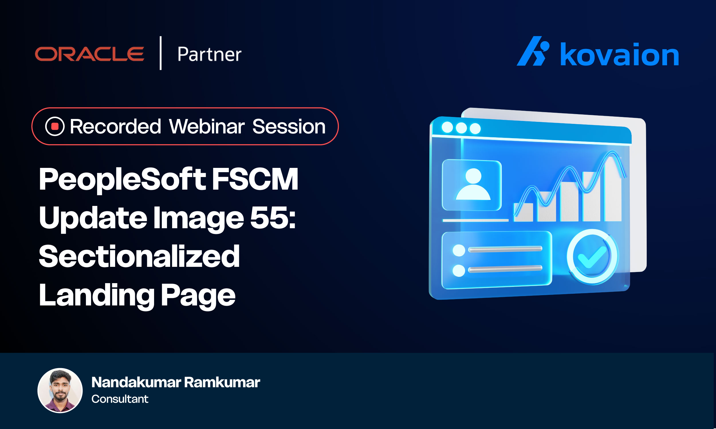 Webinar on PeopleSoft FSCM Update Image 55 : Sectionalized Landing Page 